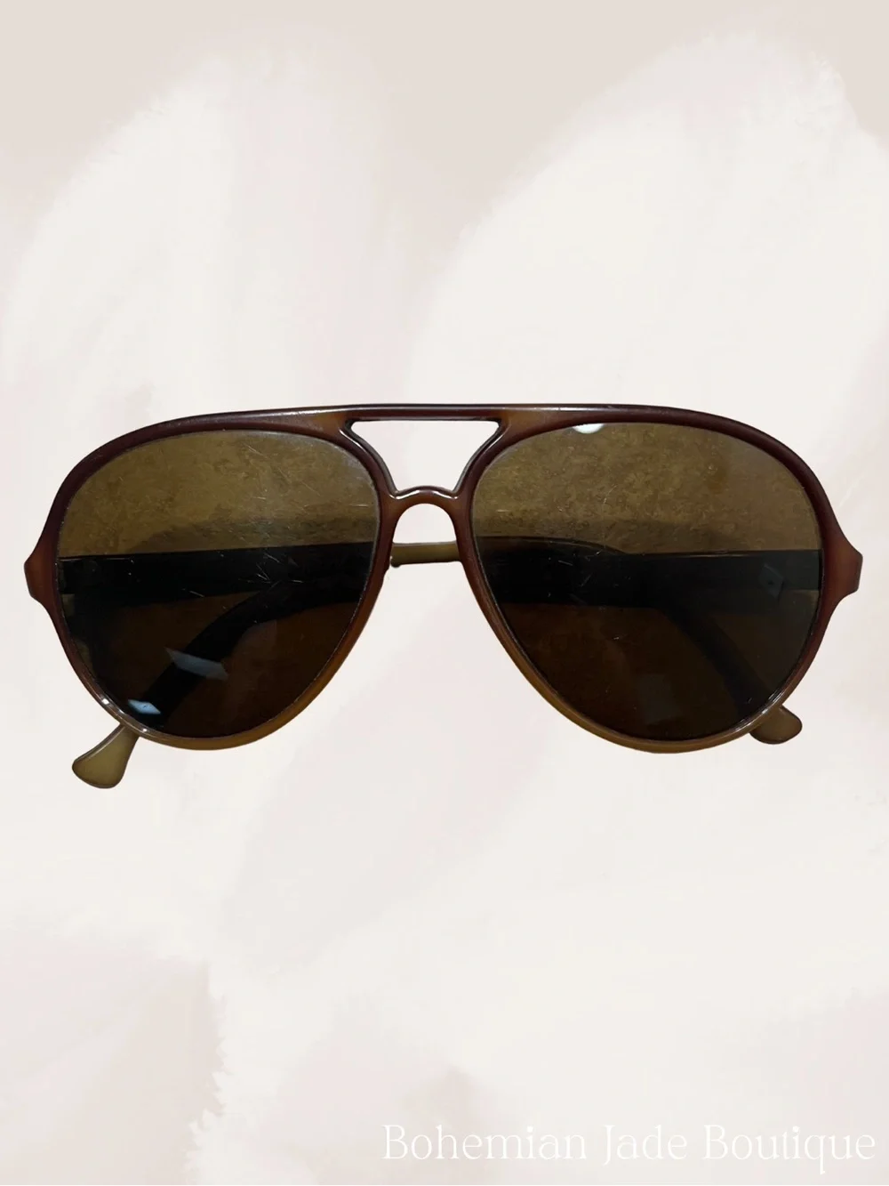 Vintage Vuarnet Brown Aviator Sunglasses Made in France 145mm